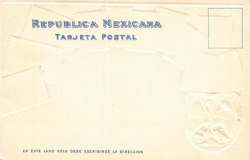 Mexico Stamps on Early Embossed Postcard, Unused, Published by Ottmar Zieher