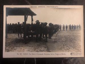 Mint Egypt RPPC Postcard HRH The Duke Of Connaught Decorating Indian Troops