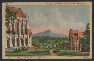 Washington SEATTLE University of Washington Campus Mt. Rainer pm1948 ~ Linen