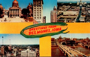 Greetings From Des Moines Iowa Split View