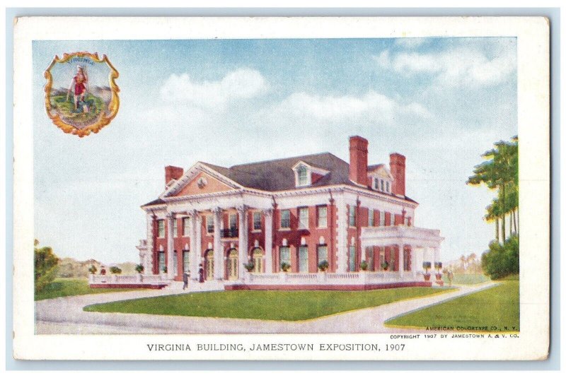 1907 Virginia Building Jamestown Exposition Norfolk VA Unposted Antique Postcard