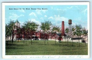KANSAS CITY, KS ~ STATE SCHOOL for the BLIND ca 1920s Postcard