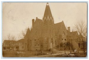 1910 M.E. Church York Nebraska NE Posted Antique RPPC Photo Huffman Postcard