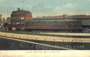 Union Station, Baltimore, MD, Maryland, USA Train Railroad Station Depot 1910...