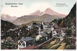 BREMEN, Bremen, Germany, 1900-1910's; Norddeutsher Lloyd Bremen, Berchtesgade...