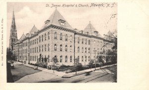 Vintage Postcard St. James Hospital & A.M.E. Historic Church Newark New Jersey