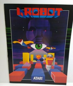I Robot Arcade FLYER Atari Original 1984 NOS Retro Space Age Video Game Artwork 