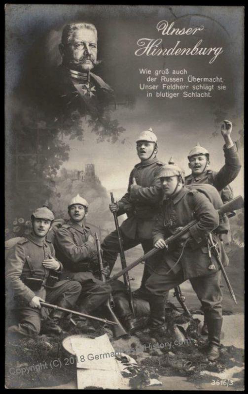 Germany WWI General von Hindenburg Patriotic Real Photo RPPC 70106