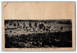 1918 Tent City Of 56th Brigade Camp Hancock Augusta Georgia GA Vintage Postcard