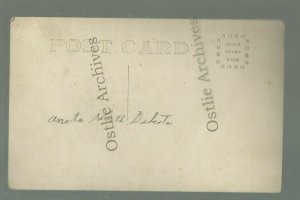 Aneta NORTH DAKOTA RPPC c1910 GENERAL STORE Give-away FREE COFFEE Range Exhibit