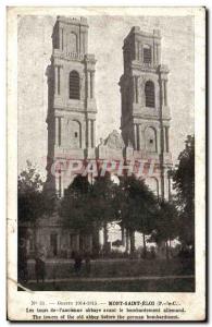 Old Postcard Mont Saint Eloi Tours From Abbey & # 39Ancienne Before Bombing Army