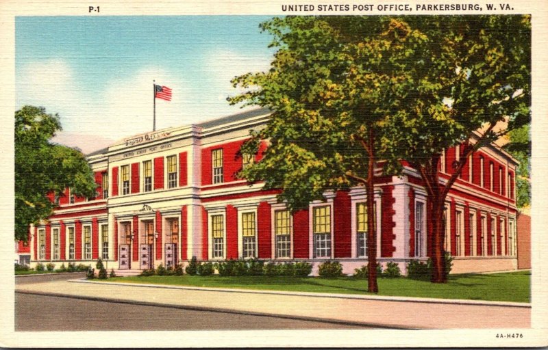 West Virginia Parkersburg Post Office Curteich