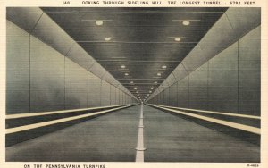 Vintage Postcard Looking Through Sideling Hill The Longest Tunnel Pennsylvania
