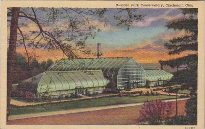 Ohio Cincinnati Eden Park Conservatory Curteich