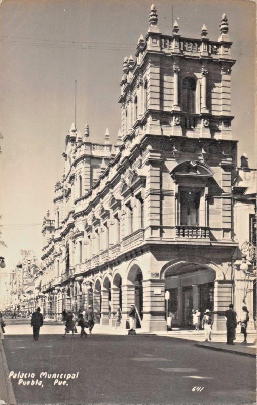 PUEBLA PUE MEXICO~PALACIO MUNICIPAL~REAL PHOTO POSTCARD 1949