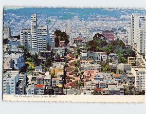 Postcard The Crookedest Street in the World, Lombard Street, San Francisco, CA