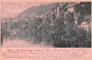 Waidhofen an der Ybbs Austria River Scenic View Gruss Aus Postcard AA43144