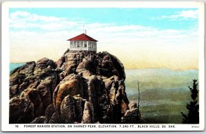 Forest Ranger Station Harney Peak Black Hills South Dakota SD Postcard