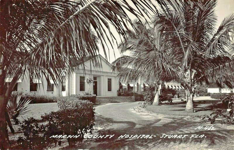 STUART FLORIDA~MARTIN COUNTY HOSPITAL~1940s REAL PHOTO POSTCARD