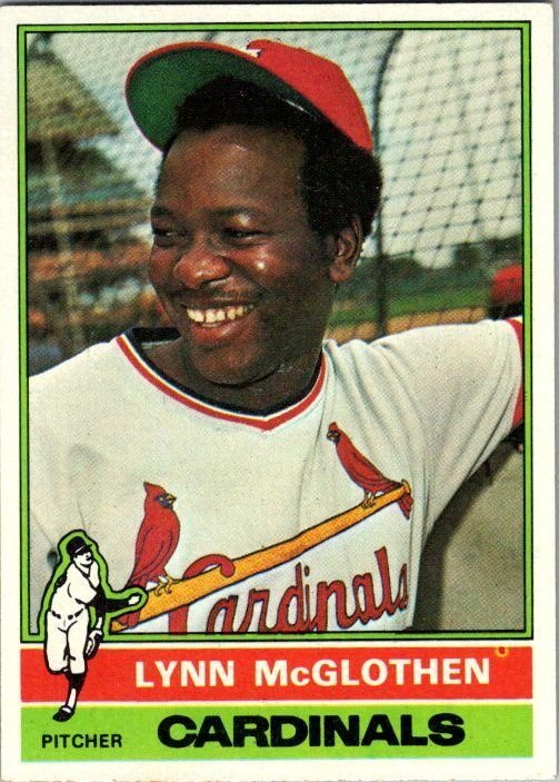 1976 Topps Baseball Card Lynn McGlothen St Louis Cardinals  sk12334
