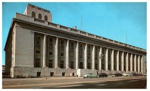 Salty Lake City Utah Government Building By Car Vintage Postcard-