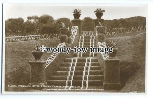 tq0119 - Yorks - Floral Staircase, Royal Prince's Parade, Bridlington - postcard