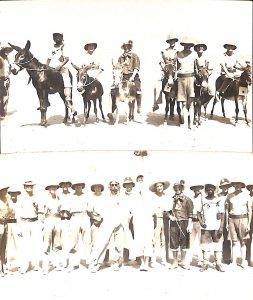 Colonial soldiers military life donkey regimental iconic real photo postcards 