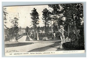 Georgian Court, Italian Gardens, Lakewood NJ c1906 Postcard J23 