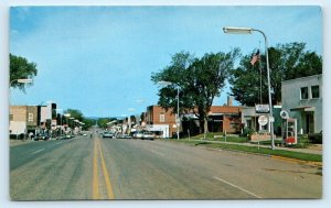 GLENWOOD, MN Minnesota ~ STREET SCENE ~ Phone Booth American Legion Postcard