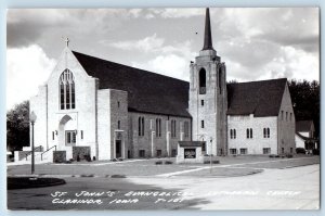 Clarinda Iowa IA Postcard RPPC Photo St. John's Evangelical Lutheran Church
