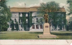 Anderson Hall and Statue - University of Rochester, New York - pm 1906 - UDB