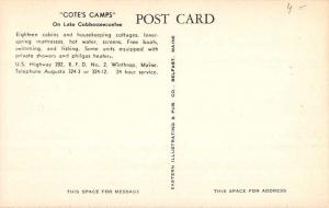 Winthrop Maine Cotes Camp Scenic View Antique Postcard K78394