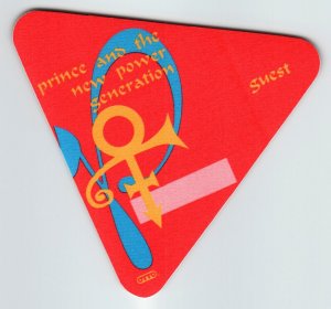 Prince And The New Power Generation Backstage Pass Cloth Fabric Funk 1992 Red