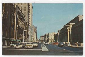 Front Street Cars Toronto Ontario Canada 1960s postcard