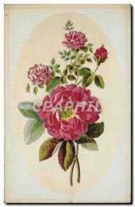Old Postcard Fantasy Flowers