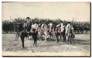 Old Postcard Militaria Arab Horsemen of GUM Zihans