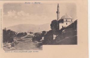 B78804 mostar  blick v d franz osefsbrucke gegen n  bosnia scan front/back image