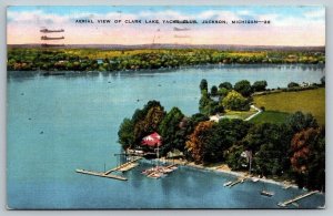 Clark Lake Yacht Club   Jackson   Michigan     Postcard