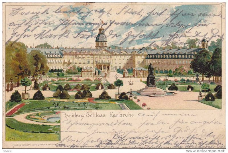 Residenz- Schloss, Karlsruhe (Baden-Württemberg), Germany, PU-1898