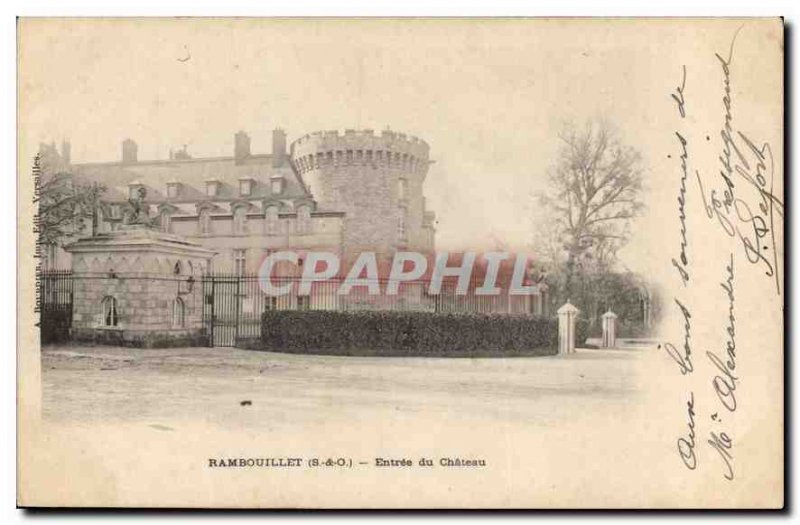 Old Postcard Rambouillet O & O Entree du Chateau