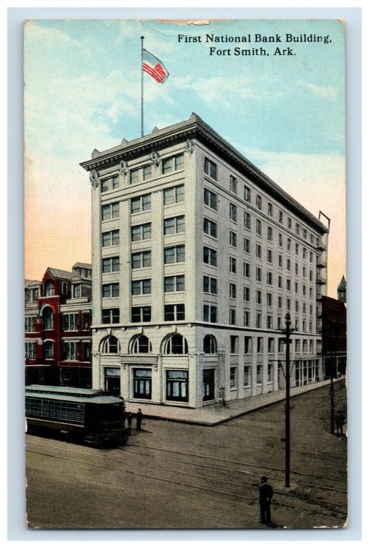 C.1900-07 First National Bank Building Fort Smith, AR. Postcard P154E