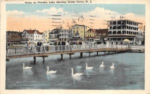 Scene on Fletcher Lake showing Ocean Grove in Ocean Grove, New Jersey