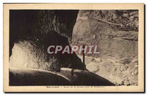 Postcard Old Mas d'Azil Exit the coast Cave St Girons