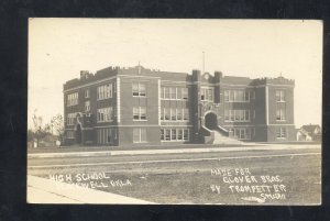 RPPC BLACKWELL OKLAHOMA HIGH SCHOOL GLOVER BROS. REAL PHOTO POSTCARD