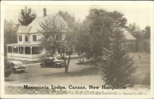 Canaan NH Mannconia Lodge Real Photo Postcard