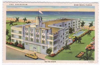 The Shoreham Hotel Miami Beach Florida postcard