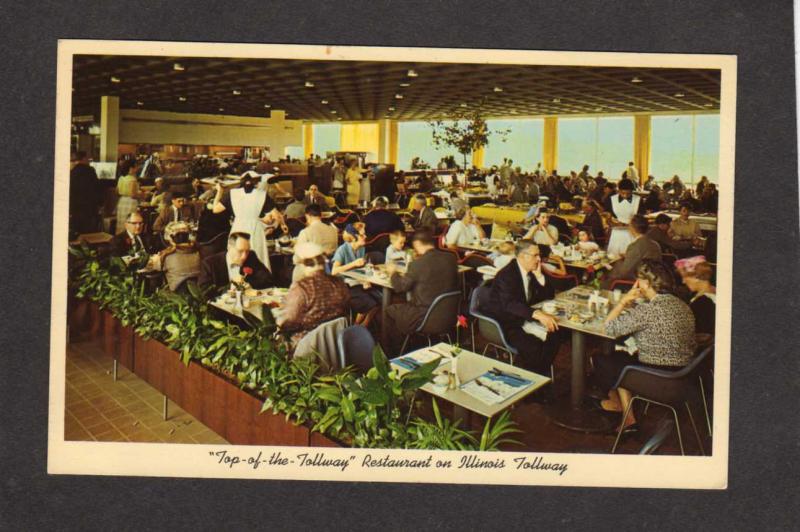 IL Top of the Tollway Restaurant nr Chicago Illinois Fred Harvey Postcard