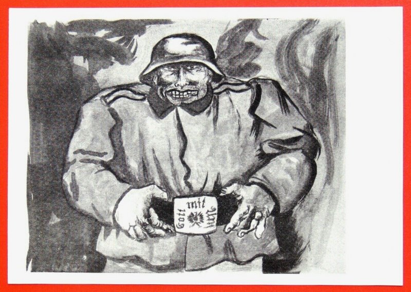 740313 GUTTUSO God with Us FASCIST Devil WWII Anti-Nazi-Germany Russian pc 1962