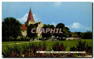 Great Britain Postcard Modern Alfriston Clergy House church and sham