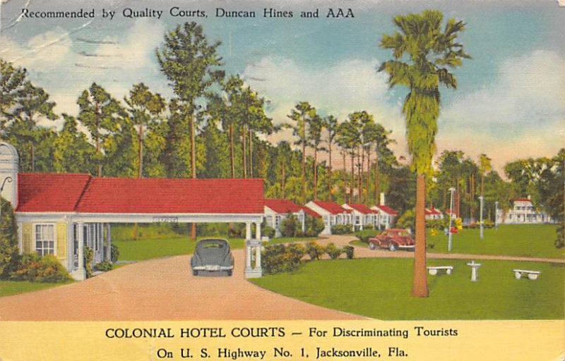 Colonial Hotel Courts On US Highway Number 1 Jacksonville FL